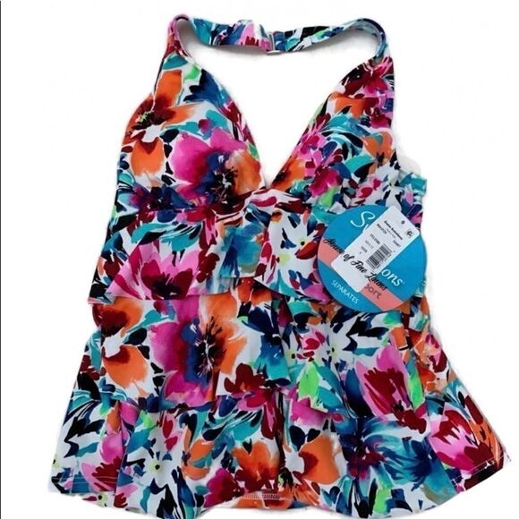 Swim solutions la Belle fleur tankini top Size 14 - Picture 3 of 10